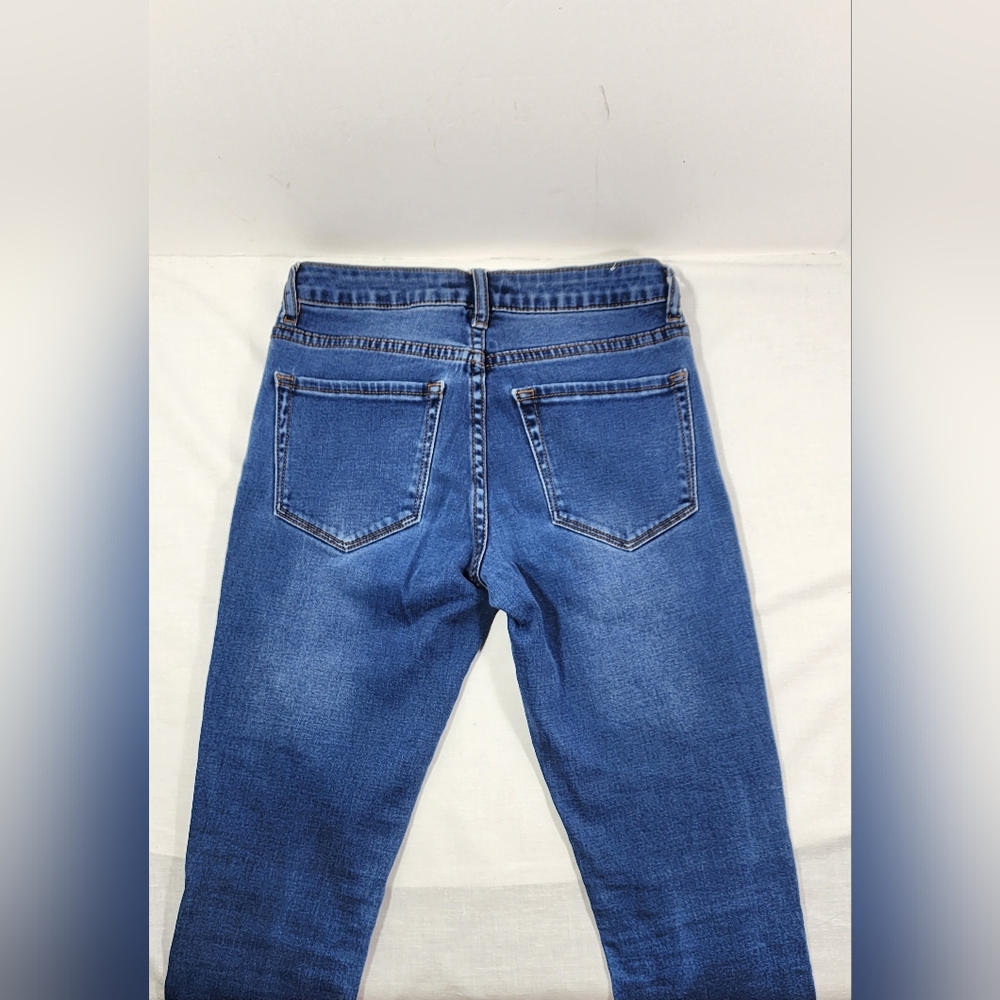 FOREVER 21 WOMEN'S CROP JEGGINGS SIZE 24, BLUE - Picture 9 of 13